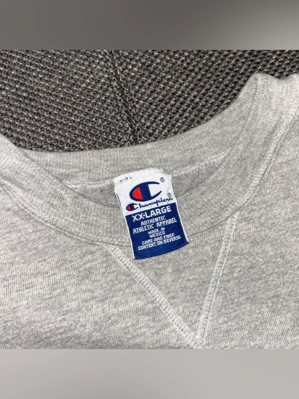 Rare 90s Champion Men's Gray Crewneck Sweatshirt - Picture 4 of 5